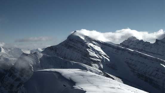Storm Mountain - horrible scree bash up its scramble route.