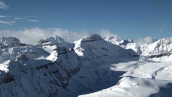 Chimney Peak left of center - rarely ascended.
