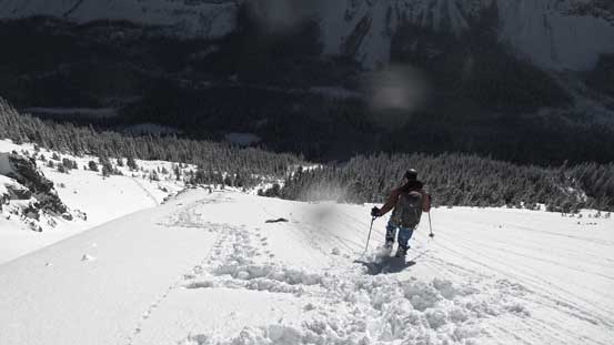 Descending towards treeline
