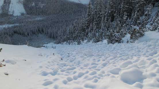 More debris. With crampons I just walked down on top of them.