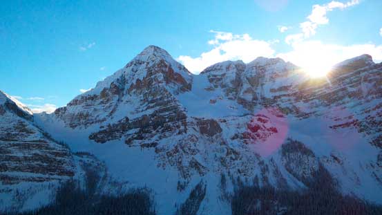 Sun setting behind Mt. Whymper