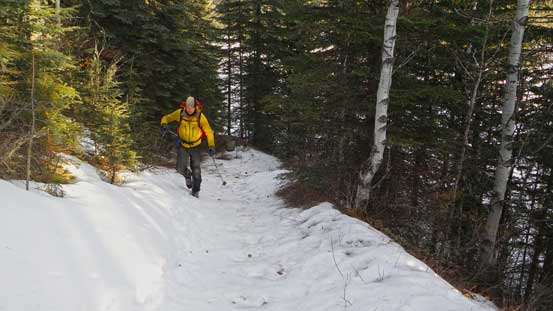 The trail was a bit icy but manageable