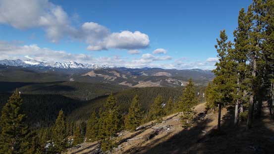 There's an opening just below the summit, offering some nice views