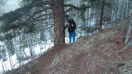 Ben "enjoying" the grass skiing...