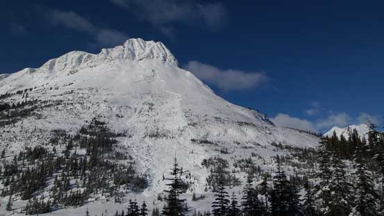 A massive slide on Tete Roche