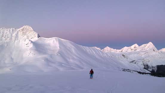 Ben slogging up the typical slopes