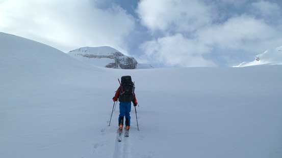 Ascending onto the Wapta Icefield