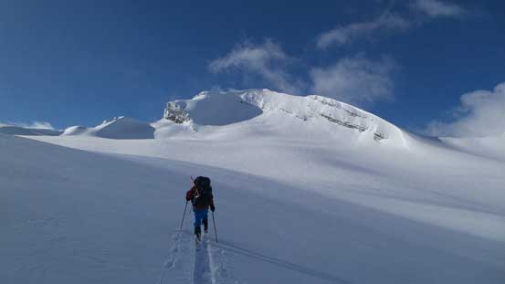 Ben skinning towards our objective