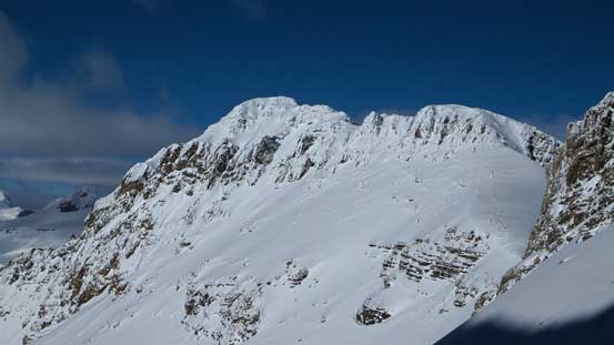 Trapper Peak from the col. Vern and I climbed it last spring. It's much tougher than Baker.