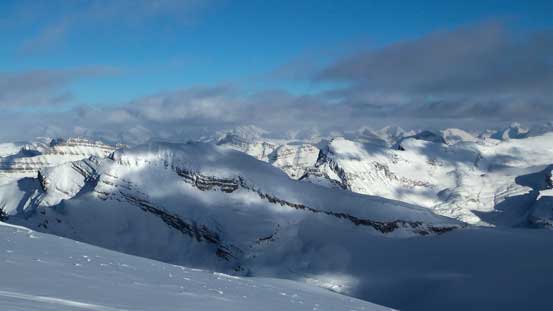 Behind Mt. Thompson are peaks in the front ranges
