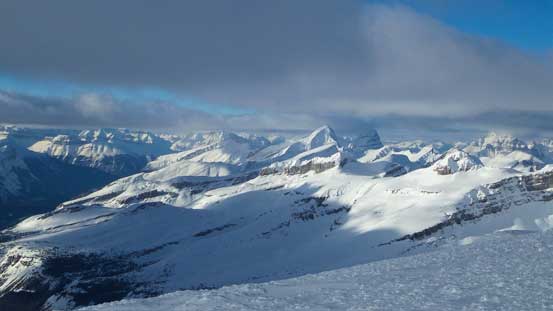 Hawse Peak and Mt. Chephren in the distance