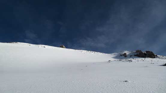 Higher up on the SW slopes.