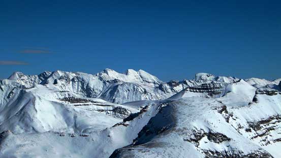 Mt. Willingdon, Crown Peak and South Tower way in the distance