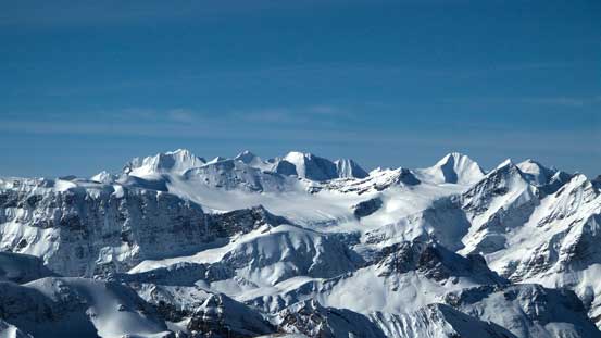 Peaks on the Freshfield Icefield
