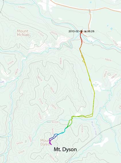 Mt. Dyson hiking route