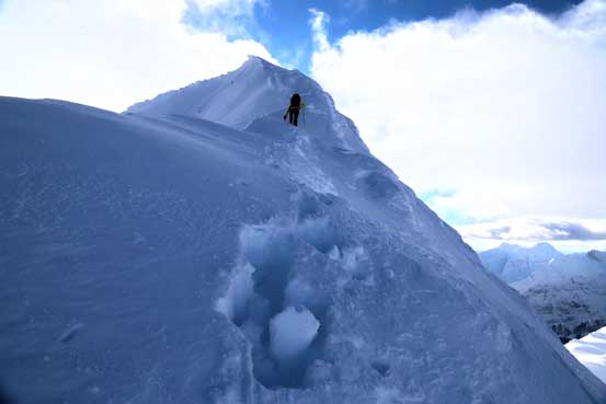 Me leading the way up. Photo by Ben
