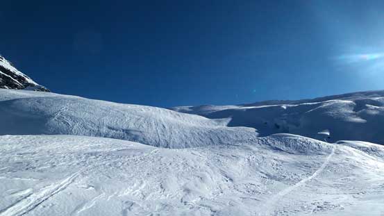 The glacier is complex - steep, icy and heavily crevassed...