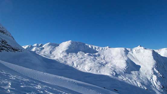 Terrain on Glacier Crest was heavily traffic'd