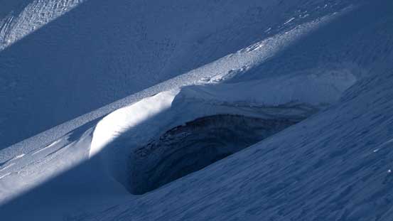 One of the many crevasses