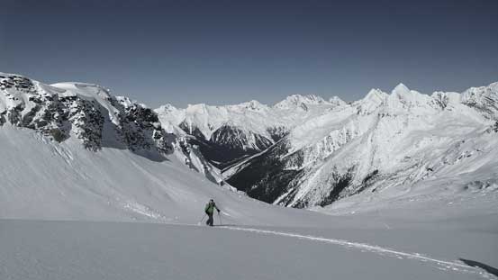 Vern following the track up