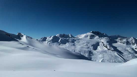Once on the ridge we got a head-on view of the Asulkan area