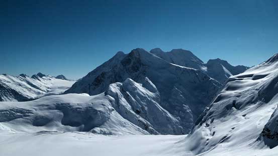 The mighty Mt. Dawson with Mt. Fox in front