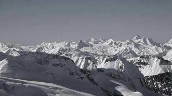A sea of peaks in the Northern Selkirks including Mt. Moloch