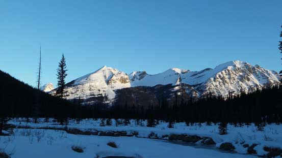 Looking back from the marsh land towards Paget and Bosworth