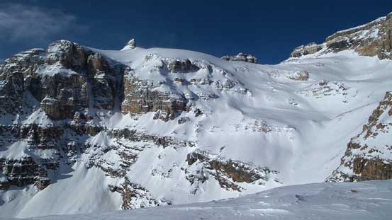 Looking ahead to the upper mountain. Man this mountain is a big one!