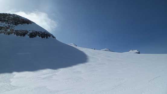The "icefield" that'll eventually lead me to the summit ridge