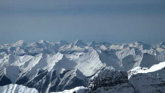 Way in the distance are giants in the Southern Selkirks including Mt. Wheeler and Mt. Dawson