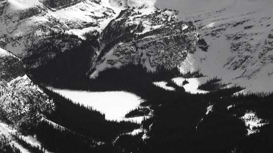 The frozen Lake O'Hara
