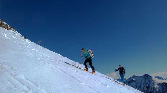 Vern and Ben managed to skin up to as far as they could
