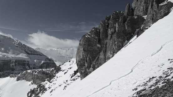 Here instead of keep traversing we ascended straight up