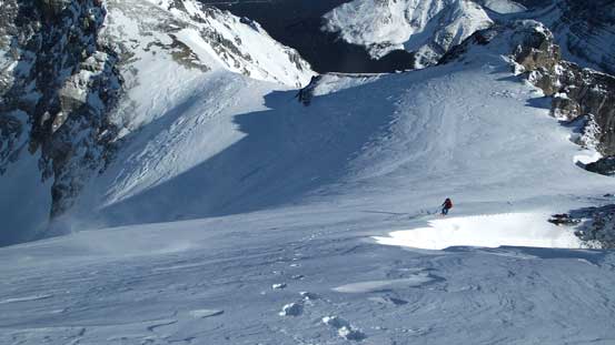 Ben starting the snow section