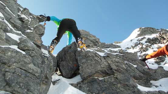 Vern leading up the mixed pitch