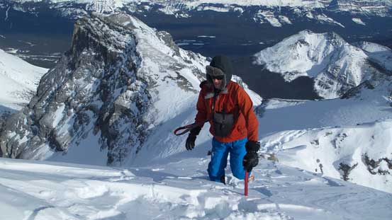 Ben arriving at the summit