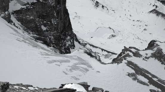 That's a steep way up. Hard to believe this route also got ski'd...