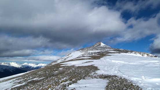 Looking back towards the summit