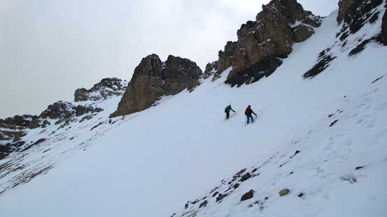 Down the dicey traverse