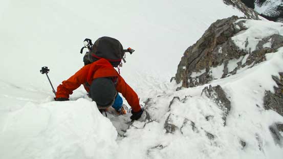 Down-climbing another step