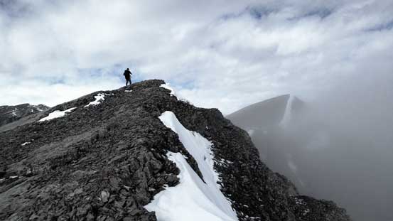 Ben on the 2nd false summit with the 3rd one in the background