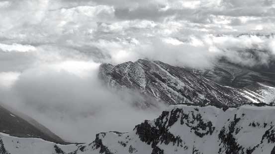 Maze Peak is considerably lower than Eagle Mountain