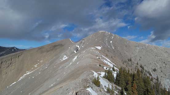 Looking back from the 1st false summit