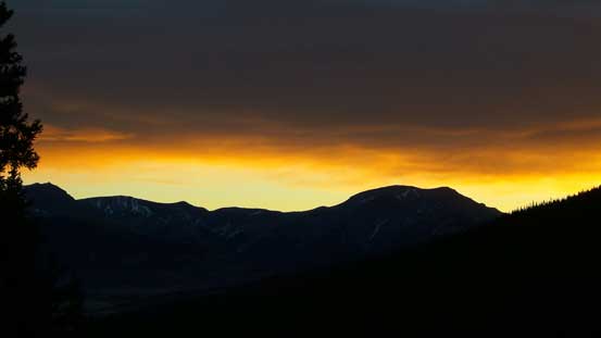A band of morning colour on the Eastern horizon