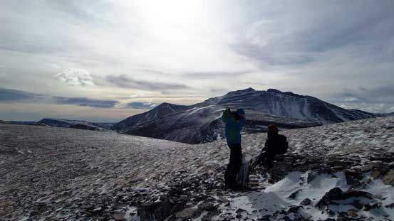 Vern and Ben putting their balaclavas on... The wind was crazy.