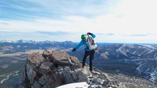Vern balancing his way to the edge