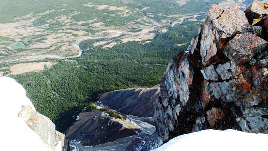 The north face is a shear drop-off!