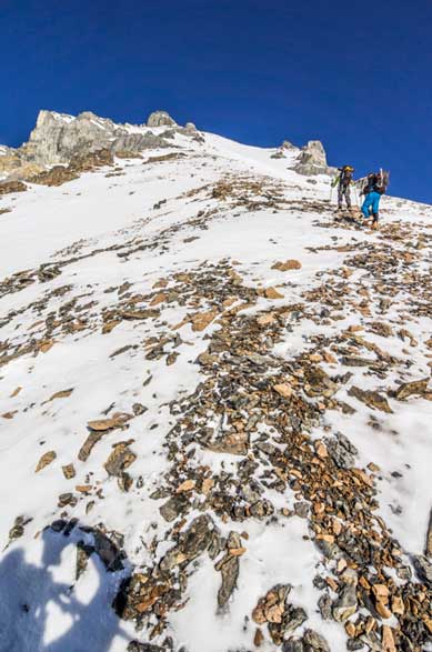 A brief refreshing on wind-blown ridge