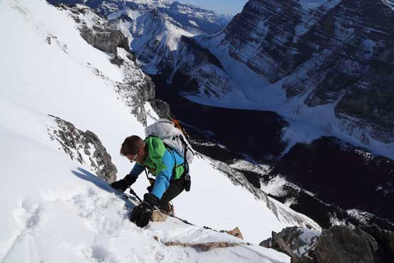 Vern ascending a steep step. Photo by Ben